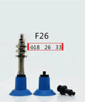 Heavy Duty Pneumatic Vacuum Suction Cup F26 for Grabbing Film Plastic Bags with dimensions F18 26 33, strong grip design.