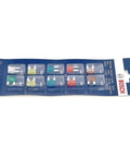 Heavy Duty Mini Automotive Atm Blade Fuse Assortment Kit For Cars with various amperage fuses, used for safeguarding electrical wiring.