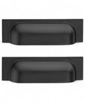 Solid Cast Iron Bin Pulls Three And Three Quarter Inch CTC Pack Of Five Black Beefy Build Heavy Duty Vintage Style Cabinet Drawer Handles For Kitchen Cupboards Doors And Dressers