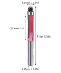 Drop Dead Knockout 5 Piece Round Corner Radius Template Set With R100 To R300 specs router bit, 71mm long, designed for precise cabinet profiling.