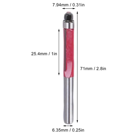 Drop Dead Knockout 5 Piece Round Corner Radius Template Set With R100 To R300 specs router bit, 71mm long, designed for precise cabinet profiling.