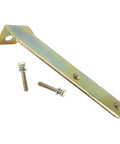 Heavy Duty Brass Brake Proportioning Valve Delivers Slick Stopping Power For Front Disc And Rear Drum Brakes Perfect For Classic Chevy Buick Rides With Zero Hassle Install, showing a metal bracket with bolts.