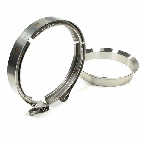 5 Inch Exhaust V Band Flange Clamp Kit For S400 Series Turbos SXE S475 S480 S463 S467 SX Turbo with T6 Flange Beveled Face