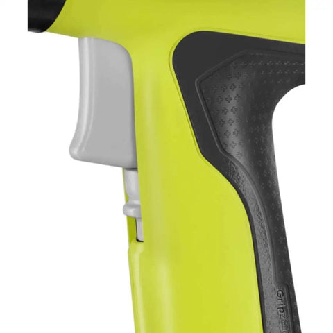 Close-up of trigger and grip design on 18V ONE Plus Caulk And Adhesive Gun Kit With Battery And Charger, Anti Drip Tech