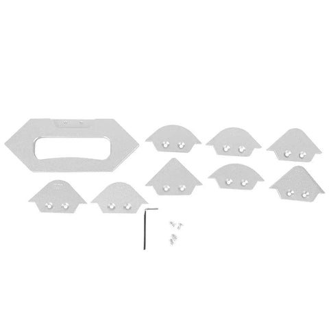 Solid Core Router Templates Kit For Woodworking Dead Simple Corner Radius Jig And Letter Trim Guide Top Tier Chamfer Profile Template Set. Metal radius guides and screws set.