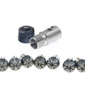 Heavy Duty Collet Chuck Motor Shaft Extension Rod For CNC And Milling Machines with collets and nut.