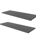Heavy Duty Metal Shelf Set For 60 Gallon Outdoor Storage Cabinet, 33.3 Inch Wide By 9 Inch Deep By 0.6 Inch Thick, Black Two Shelves