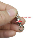 7LB Ball Bearing Swivel Fishing Gear With Stainless Steel Split Ring Connectors For Saltwater 50 Pack Corrosion Resistant Copper Body Easy Clip And Spin Action Heavy Duty Tackle For Smooth Casts And Tangle Free Lines, hand-held swivel