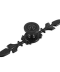 Black Zinc Alloy Drawer Cabinet Knob Pull for Cabinets and Drawers Retro European Style Vintage Handle with decorative details.