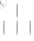 4 Pack Tire Reamer Drill Bits Probes For Puncture Repair showing four steel spirals for plugging car tire punctures.