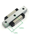 50mm MGN9 Linear Rail Guide With MGN9C Carriage Block for mini engraving CNC showing dimensions