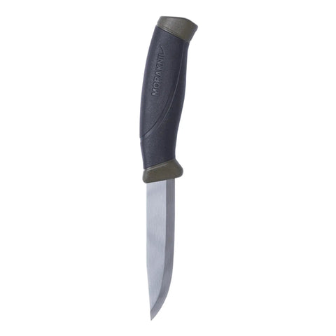 Companion Fixed Blade Outdoor Knife With Hardened Sandvik 12C27 Stainless Steel Blade 4.1 Inch Military Green for Camping and Survival