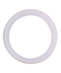 Front view of white silicone gasket for 2.5-inch tri-clamp ferrule