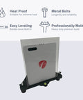 Protective And Leveling Stand For FlightScope Mevo Gen 2 Golf Launch Monitor With Adjustable Alignment Base And Bubble Level Pro Grade Build And Durable Nylon Construction displayed with features