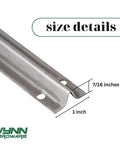 Stainless Steel Screw On Track Cover For Sliding Patio Glass Doors Replacement Hardware dimensions: 1 inch x 7/16 inch