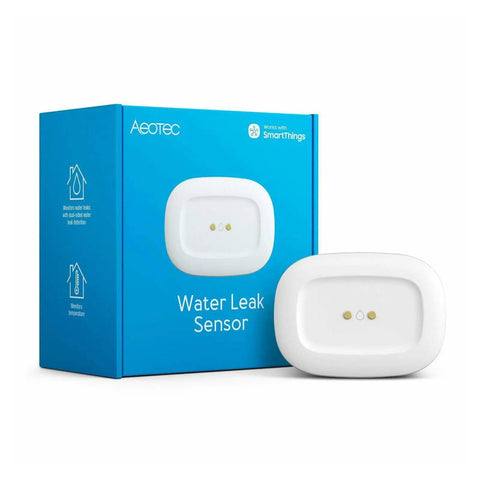 ZigBee Water Leak Sensor With Battery Power Smart Home Hub Compatible Real Time Moisture Alerts Via The SmartThings App Place Under Sinks Or Appliances Prevent Floods And Protect Your Home