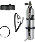 Stage Bottle Strap Kit For Scuba Diving, 7.25 Inch Rig With Marine Grade Stainless Steel Clamp And Nylon Webbing