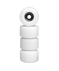 Set of Apex 71D Urethane Fingerboard Wheels with Ultra Spin Bearings stacked, white color, 7.7mm diameter, street style design.