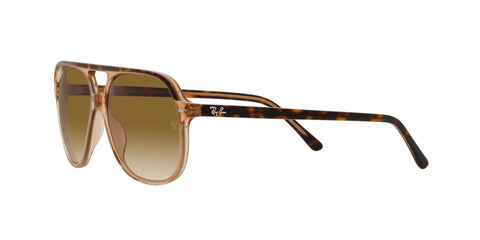 Unisex Aviator Style Sunglasses With Crystal Lenses Non Polarized Havana On Transparent Brown With Clear Gradient Size 56 For Men And Women RB2198