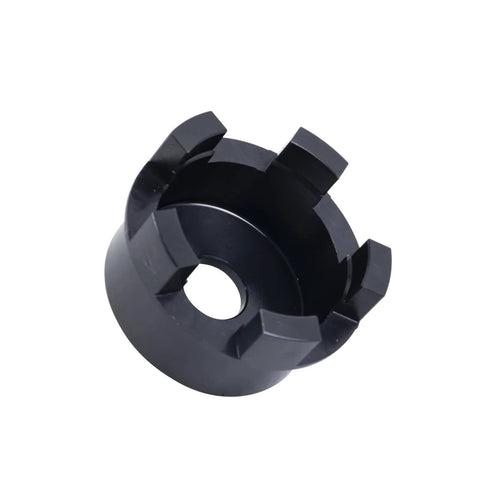 Harley Davidson Wheel Bearing Puller Tool Kit component, a black installation backing plate for motorcycle use