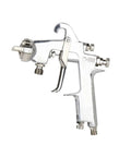 Dead Simple Pneumatic Paint Sprayer With Fully Adjustable Wide Fan Pattern Handheld Touch Up Spray Gun Delivering Knockout Auto And Effortless Weekend Painting Tasks W200 Model silver handheld spray gun with adjustable nozzle and trigger.