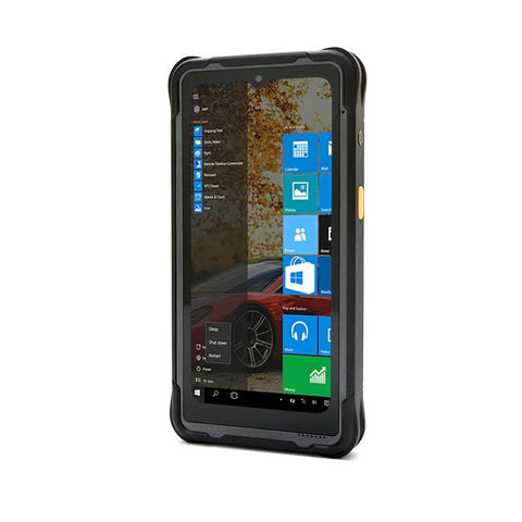Rugged 6.5 Inch Mini Tablet PC With Windows 11 Iot And Intel N5100 8Gb Ram 128Gb Rom 4G Lte Gps Nfc Ip67 Waterproof 8000Mah Battery side view with Windows interface