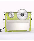 Knock Out Custom Builds Fast With This Portable Dust Free Desktop Composite Saw That Slides Through Wood Like Butter While Delivering Smooth Miters And Zero Shop Mess Daily, showcasing circular blades and alloy top.