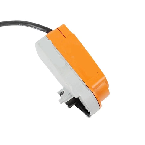 Premium Electric Rotary Actuator For Ventilation Valves Runs Like A Dream With Reliable Torque And Snappy Response Built Tough For Heavy Duty Hvac Applications, side view, compact design, electrical connector.