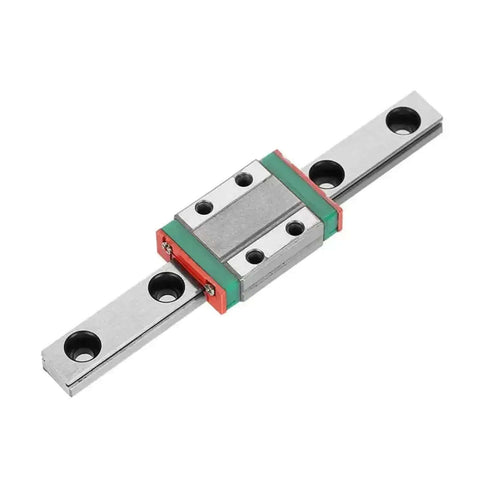 High Precision Miniature Linear Guide Rail Kit With 9mm Width Slide Block And Pre Drilled Support Rails For Smooth Low Friction Motion Control Up To 260mm Length Easy Install Setup No Maintenance Required Perfect For DIY Projects. 9mm slide block on predrilled metal rail
