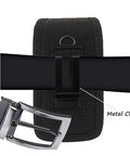 Laser Measure Case Holster With Belt Loop And Magnetic Closure For Bosch GLM100-23 GLM165-40 GLM165-25G MiLESEEY D5-70m DTAPE DT50 Huepar BLM-100G And Other Distance Meters, Durable Pouch With Metal Clip For Safe, Quick Access On The Job Site. Black nylon laser measure holster with metal clip and belt loop