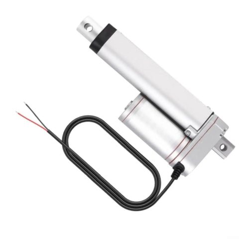 Built Like A Tank 12V Linear Actuator With Self Locking Motor And Mounting Bracket, compact aluminum design for RV solar panel adjustments.