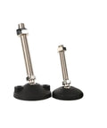 Universal Adjustable Leveling Feet With Swivel Base And Articulating Legs provide dead set stability for heavy gear and furniture.