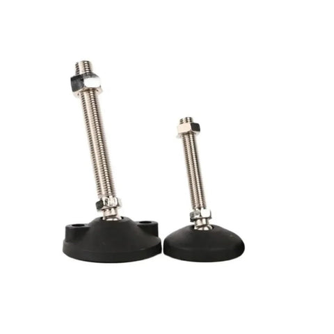 Universal Adjustable Leveling Feet With Swivel Base And Articulating Legs provide dead set stability for heavy gear and furniture.
