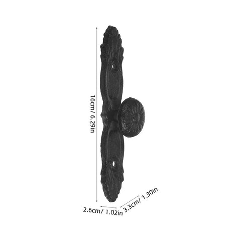 Side view of Vintage Cast Iron Drawer Pull Set For Cabinets And Furniture Drawers Retro Kitchen Cupboard Hardware