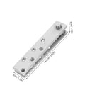 360 Degree Beefy Heavy Duty Concealed Door Hinges Stainless Steel Pivot System for Secret Doors, dimensions shown