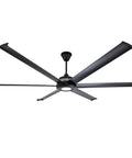 Heavy Duty 84 Inch Outdoor Ceiling Fan With Smart WiFi And Voice Control For Big Backyards Quiet Wet Rated Black Finish.