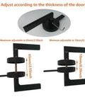 Double Sided Gate Latch for Wooden Fence And Wood Gate Heavy Duty Swinging Door Latch Self Locking Gate Hardware adjustable size guide