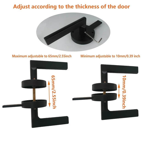 Double Sided Gate Latch for Wooden Fence And Wood Gate Heavy Duty Swinging Door Latch Self Locking Gate Hardware adjustable size guide