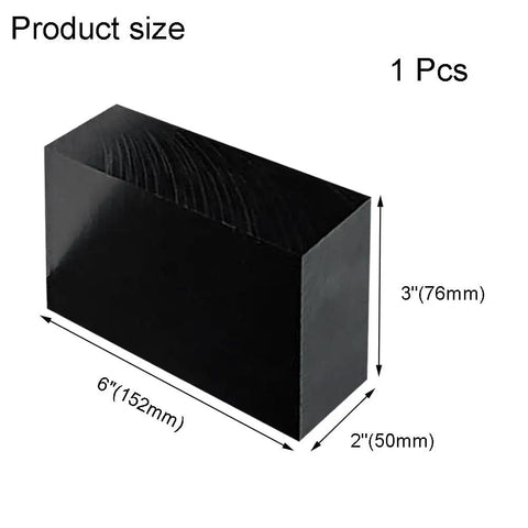 HDPE Plastic Block 2 By 3 By 6 Inches Black For Machining And DIY Projects Built To Last Abrasion And Chemically Resistant