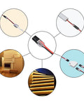 Diagram of 20Pcs 2 Pin Spring Wire Connectors No Soldering Required Screwless Quick Connectors Cable Clamps for LED strip lights installation.