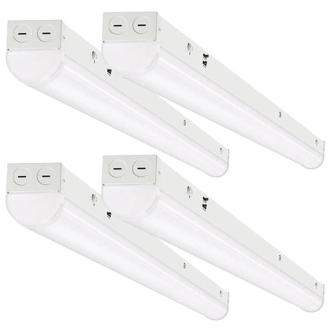 4 Ft LED Shop Lights 40/32/24W Selectable CCT 3500K 4000K 5000K 5200 Lumen High Efficiency Linear Light Fixture Replacement for Fluorescent Tubes Ideal Office Garage Lighting 4 Pack