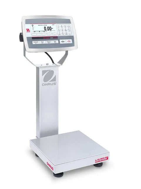 Top Shelf Defender 5000 Washdown Scale With Ten Inch Square Platform And.005 Pound Precision Heavy Duty Stainless Steel Build Ip 67 Waterproof Dot Matrix Lcd Backlit Display for commercial kitchen use.