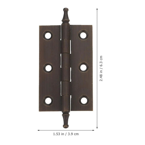 Heavy Duty Copper Cabinet Butt Hinges Thickened Decorative Door Hardware For DIY Cabinets And Cupboards, 2.48x1.53 inch