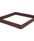 All Weather Raised Garden Bed Kit with 8 Adjustable Panels in square layout, durable polypropylene planter box, weatherproof design for easy backyard planting.