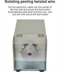 Adjustable Automatic Wire Twisting Machine For Copper Core Cables 1.2-4.2mm Outer Diameter angled view showing the foot switch for operation.