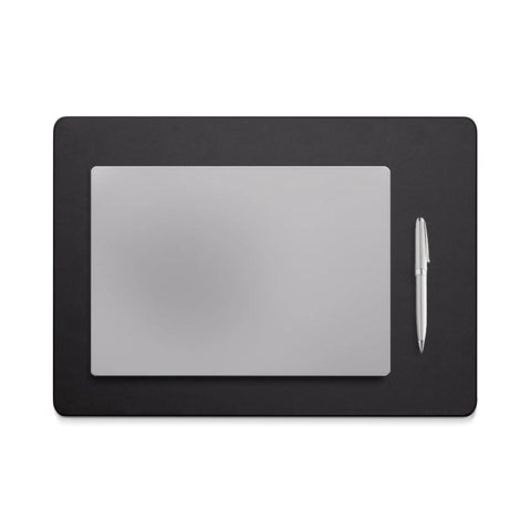 Premium Leather Desk Pad Mat Non Slip Blotter Desk Protector For Office And Home 17 By 12 Inches with laptop and pen placement