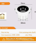 Zero Fuss 10 Pack Recessed LED Ceiling Light Kit featuring sleek aluminum glare-free trim and drop in housing, 5W LED downlight.