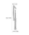 Spare Tire Carrying Hook For SUVs RVs And Trailers - One Hand Operation with dimensions, side view, silver color