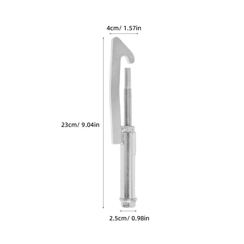 Spare Tire Holder Hook Bolt For Vehicles And Trailers Fits Underbody Spaces with dimensions for installation details