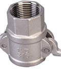 Beefy Heavy Duty 304 Stainless Steel Barb Quick Disconnect Hose Fitting Coupling Connector For Hose And Pump Lines Barbed Adapter BSPT Threads One Half To Two Inches Water Oil Gasoline Salt Water And More Hassle Free Easy To Use Pipe Fittings, 1.5 in